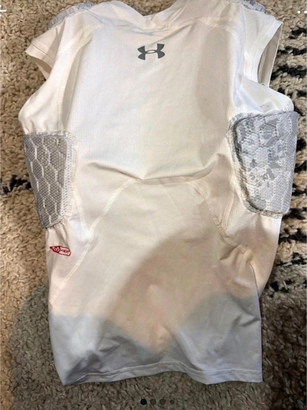 Under Armour HEX Boys YXL Padded Football Jersey White